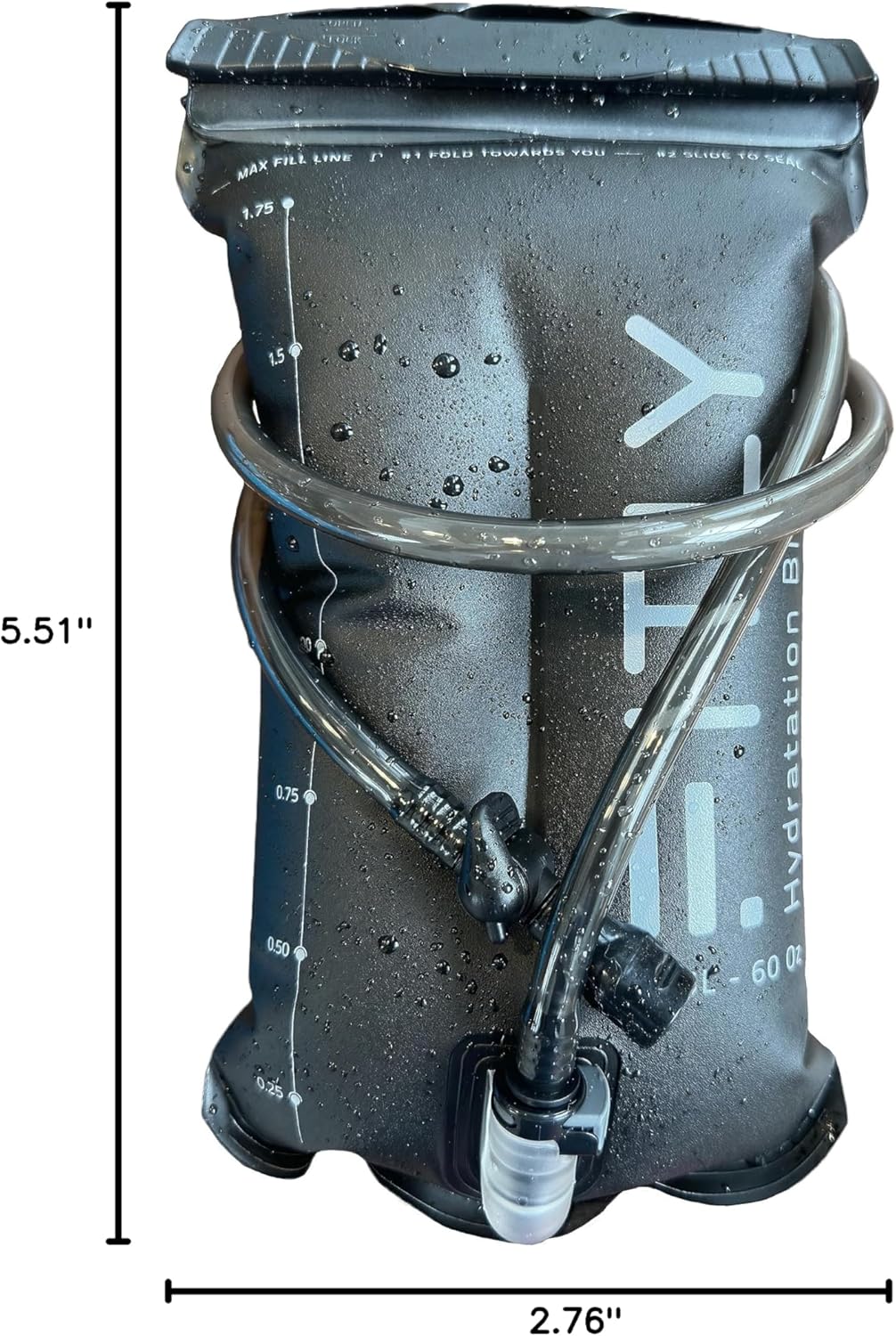 FITLY Soft Flask - Shrink As You Drink Soft Water Bottle for Hydration Pack - Folding Water Bottle Ideal for Running, Hiking, Cycling, Climbing & Rigorous Activity