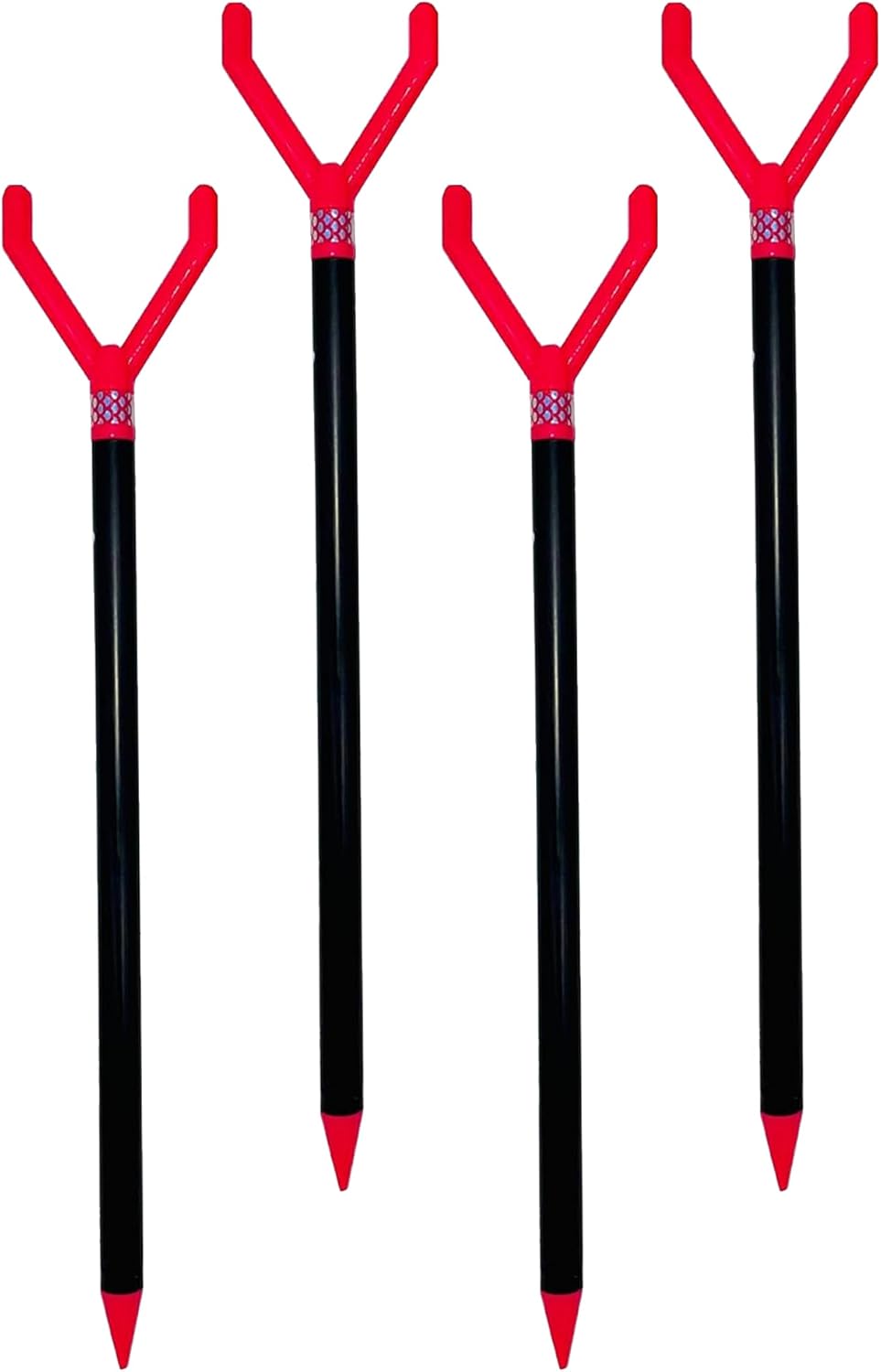 Fishin’ Stix Trident Telescoping Fishing Rod Holders – Extendable 12"–30", 50 lb+ Capacity, Sand Stake Pole Stand for Surf Fishing, Bank Angling, Catfish Rods, Lure & Bait Setup