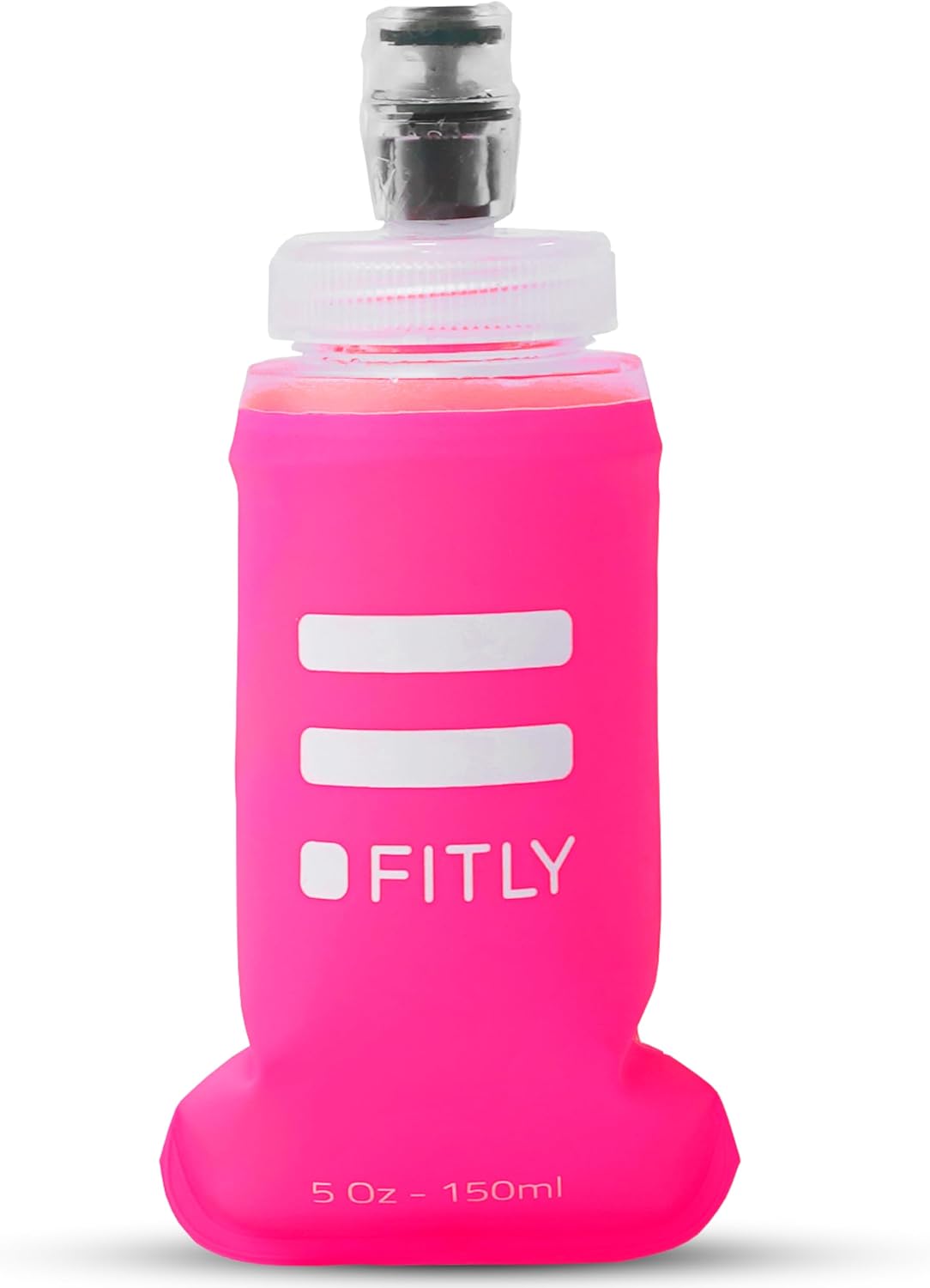 FITLY Soft Flask - Shrink As You Drink Soft Water Bottle for Hydration Pack - Folding Water Bottle Ideal for Running, Hiking, Cycling, Climbing & Rigorous Activity