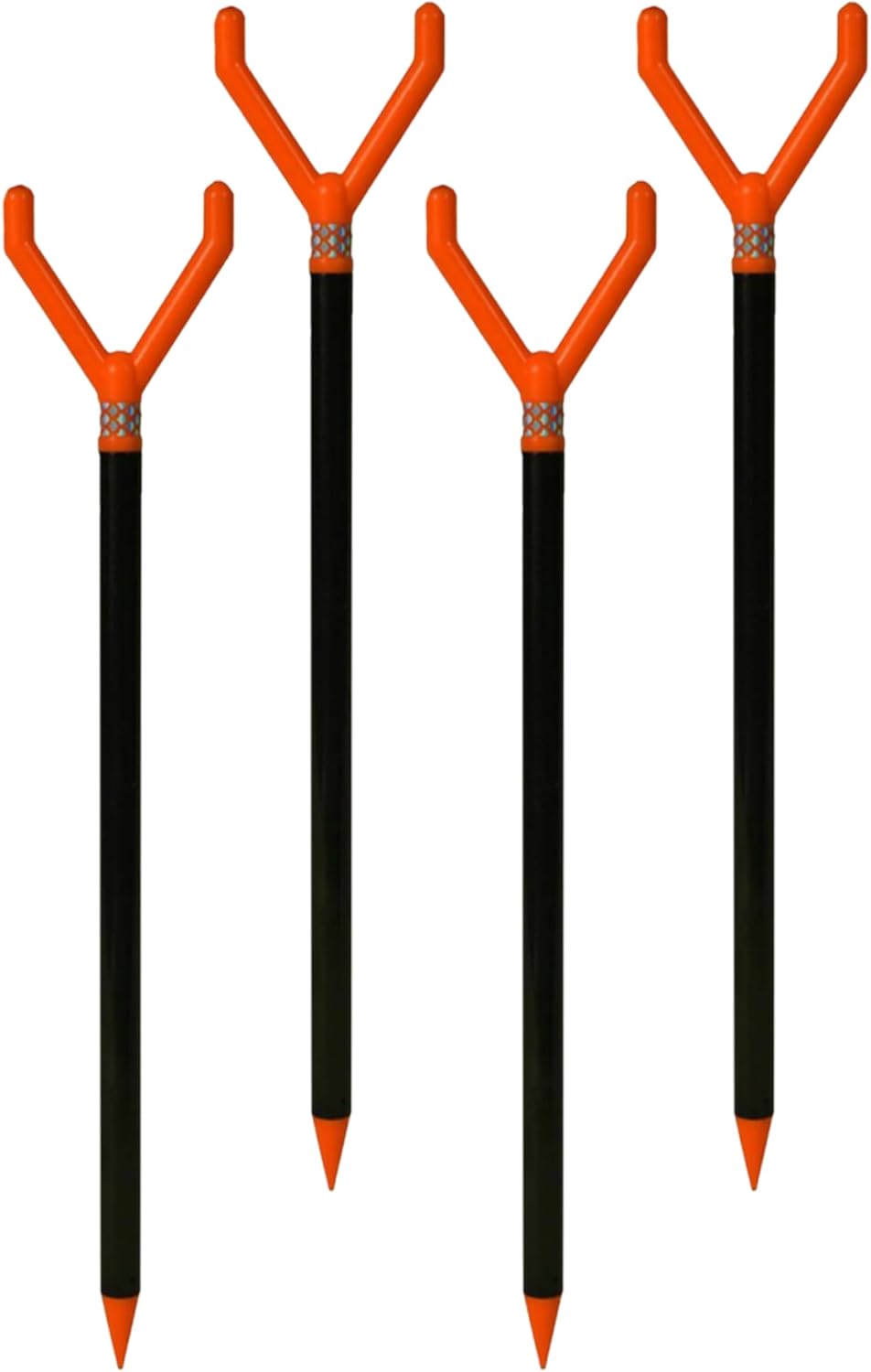 Fishin’ Stix Trident Telescoping Fishing Rod Holders – Extendable 12"–30", 50 lb+ Capacity, Sand Stake Pole Stand for Surf Fishing, Bank Angling, Catfish Rods, Lure & Bait Setup