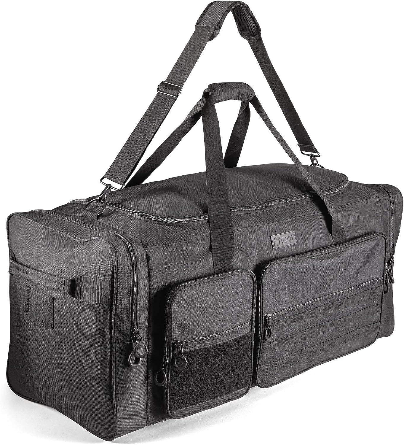 Fitdom 130L 36" Heavy Duty Extra Large Sports Gym Equipment Travel Duffle Bag W/Adjustable Shoulder Strap & 7 Compartments. Perfect for Soccer Baseball Basketball Hockey Football, Team Coaches & More